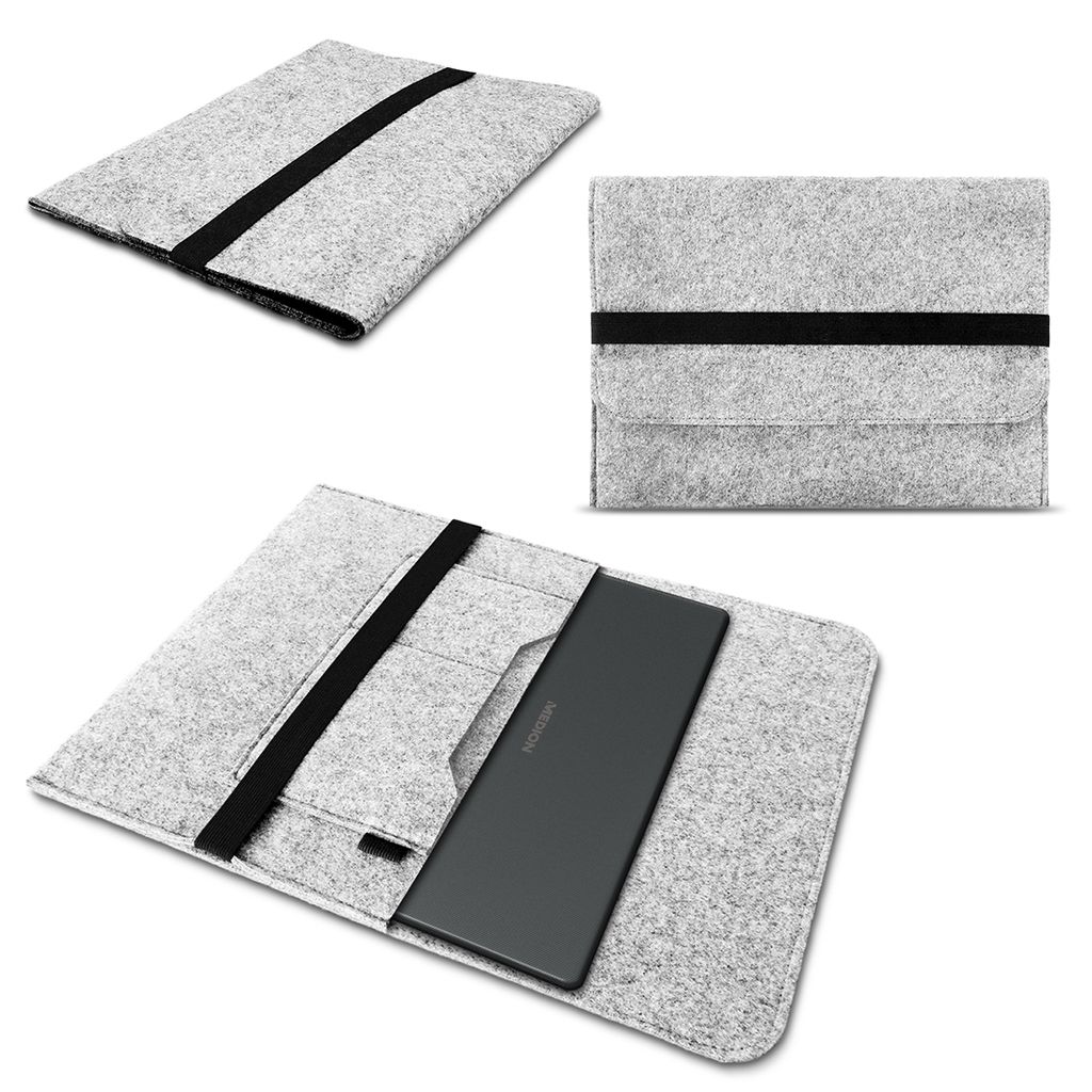 Filz Tasche für Medion Akoya E4251 Laptop Hülle Sleeve Schutzhülle Schutz CoverFarben:Hell Grau