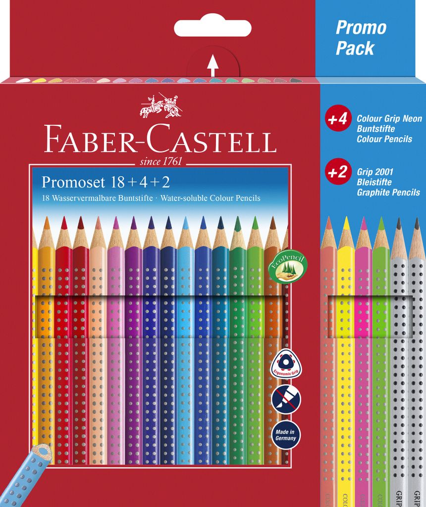 FABER-CASTELL Colour Grip Buntstifte farbsortiert, 1 St. Produktbild