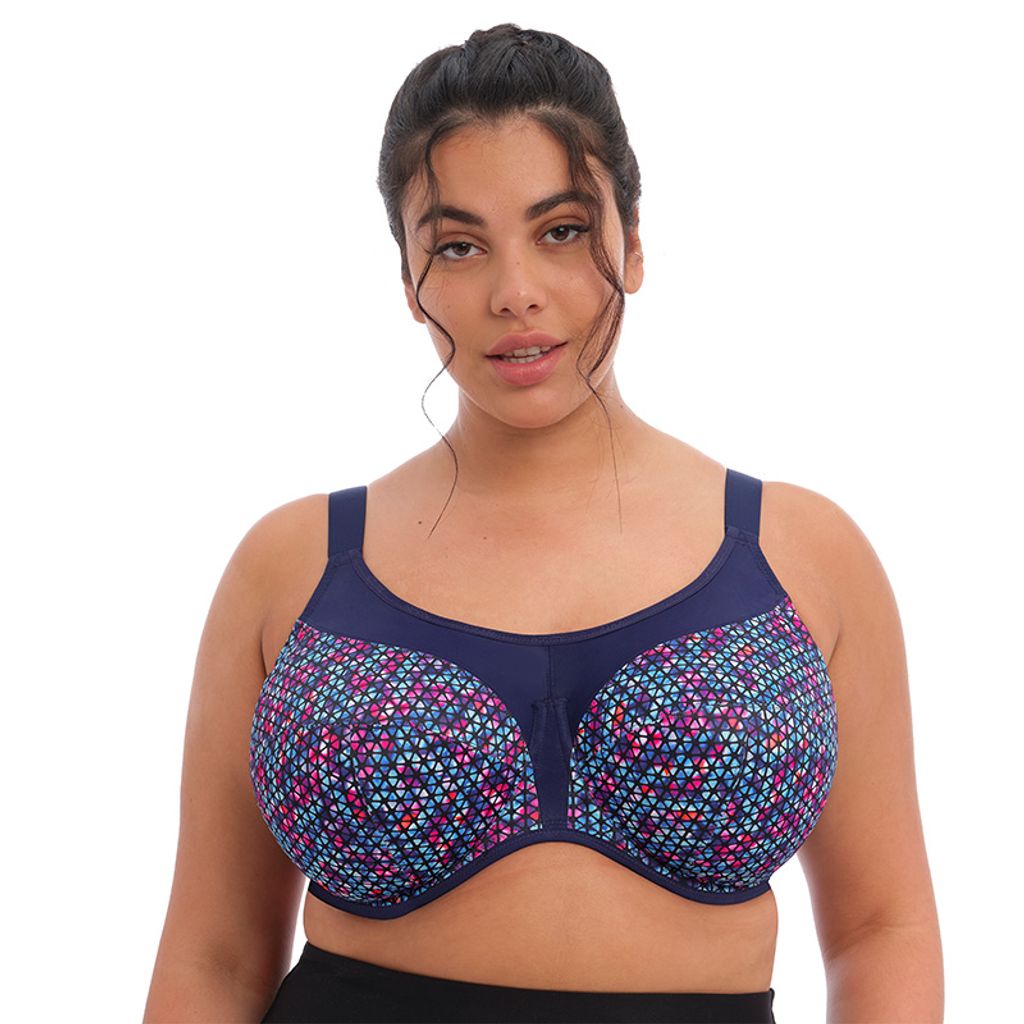 Elomi Energise Sport-BH in großen Größen - Navy Geo