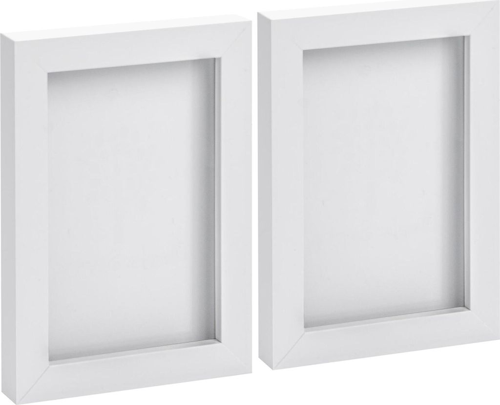 Nicola Spring Bilderrahmen – 10,2 x 15,2 cm – Weiß – 2er-Pack