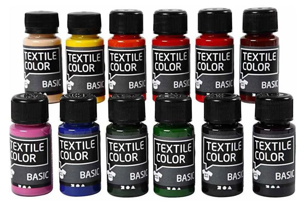 Customiser vos vêtements avec la peinture textile 12x50ml colorée