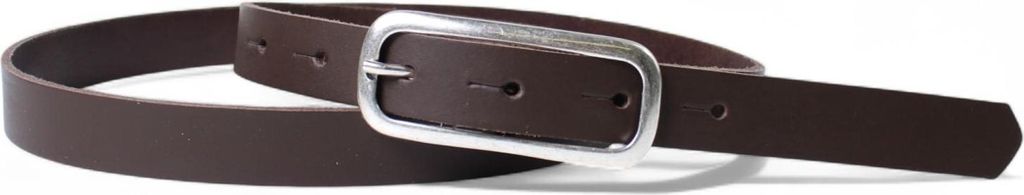 FRONHOFER schmaler Damengürtel 2 cm, schmale längliche Gürtelschnalle, silbern