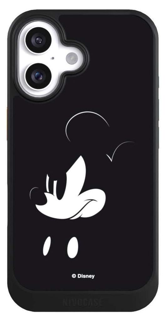 NIVOCASE Hülle für Apple iPhone 16 Handyhülle NIVOcore Case Schwarz Disney Mickey Mouse Offizielles Lizenzprodukt