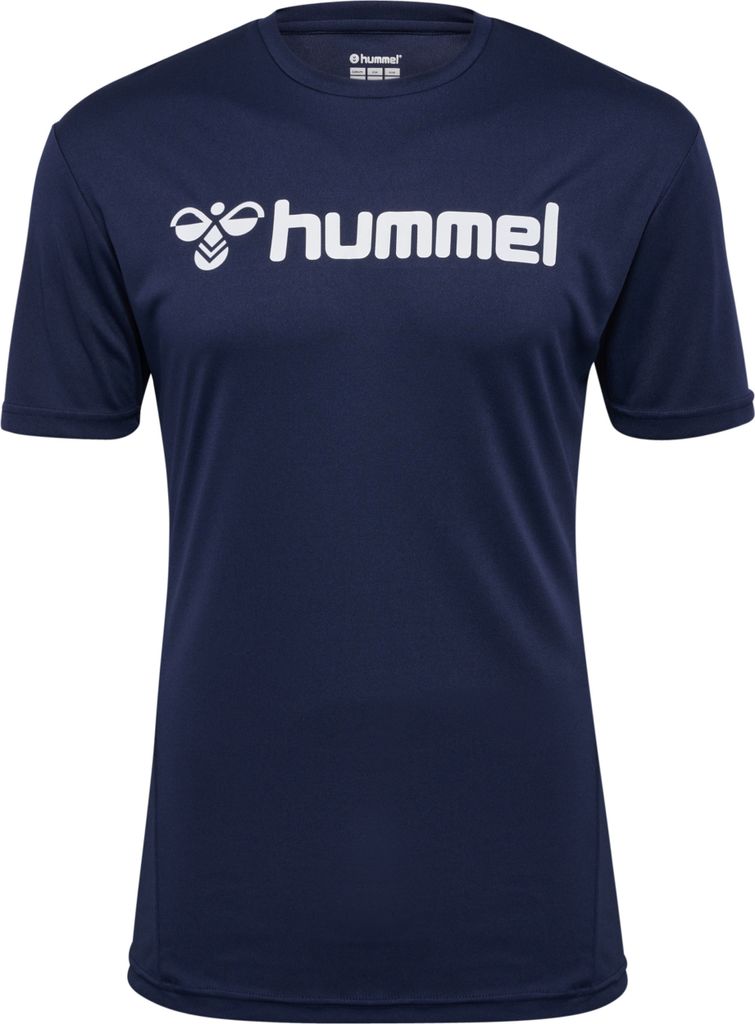 Hummel Logo Kurzarm-t-shirt Blau M Mann Blau M Produktbild 