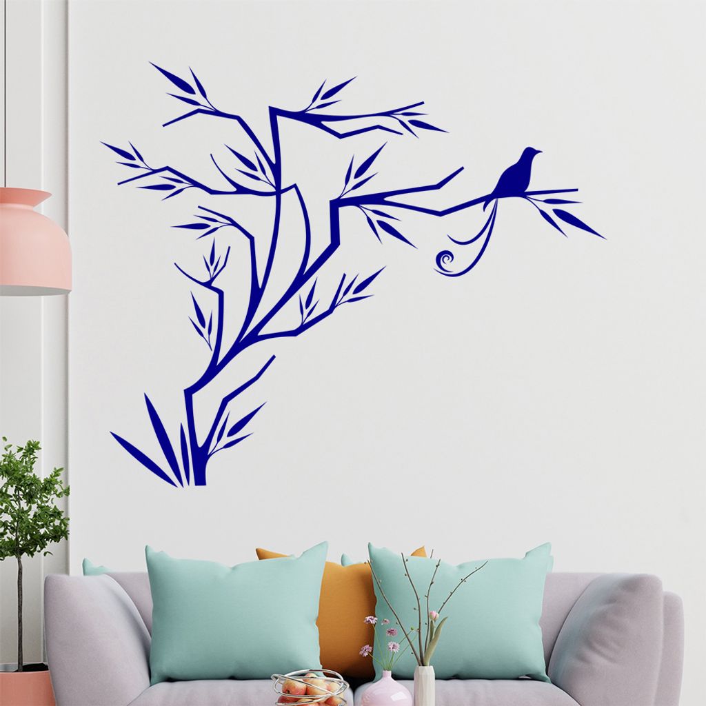 Sternblätter wehend Wandtattoo in 6 Größen - Wandaufkleber Wall Sticker - Dekoration, Küche, Wohnzimmer, Schlafzimmer, Badezimmer