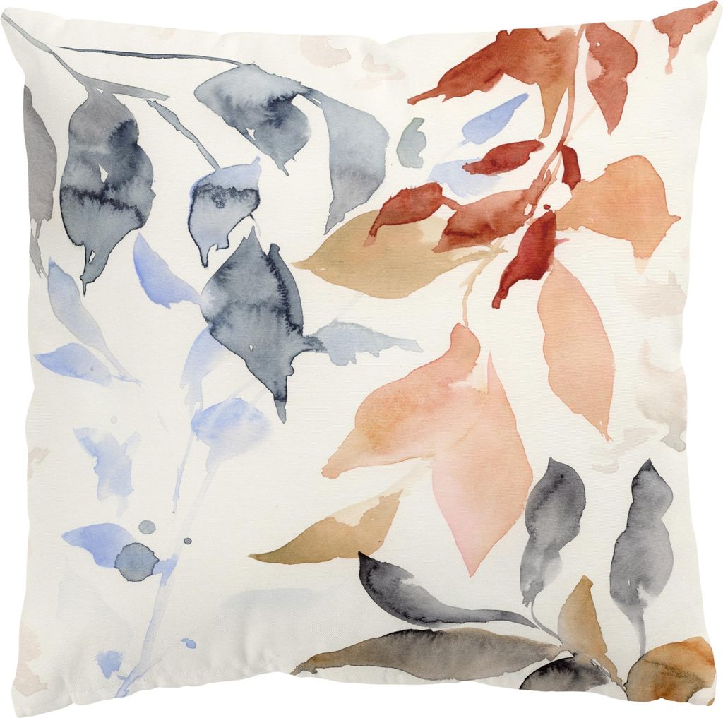 Dekokissen mit Motiv draußen / Outdoor Zierkissen waschbar Pflanzen pastell Landhaus Sofakissen ohne Füllung