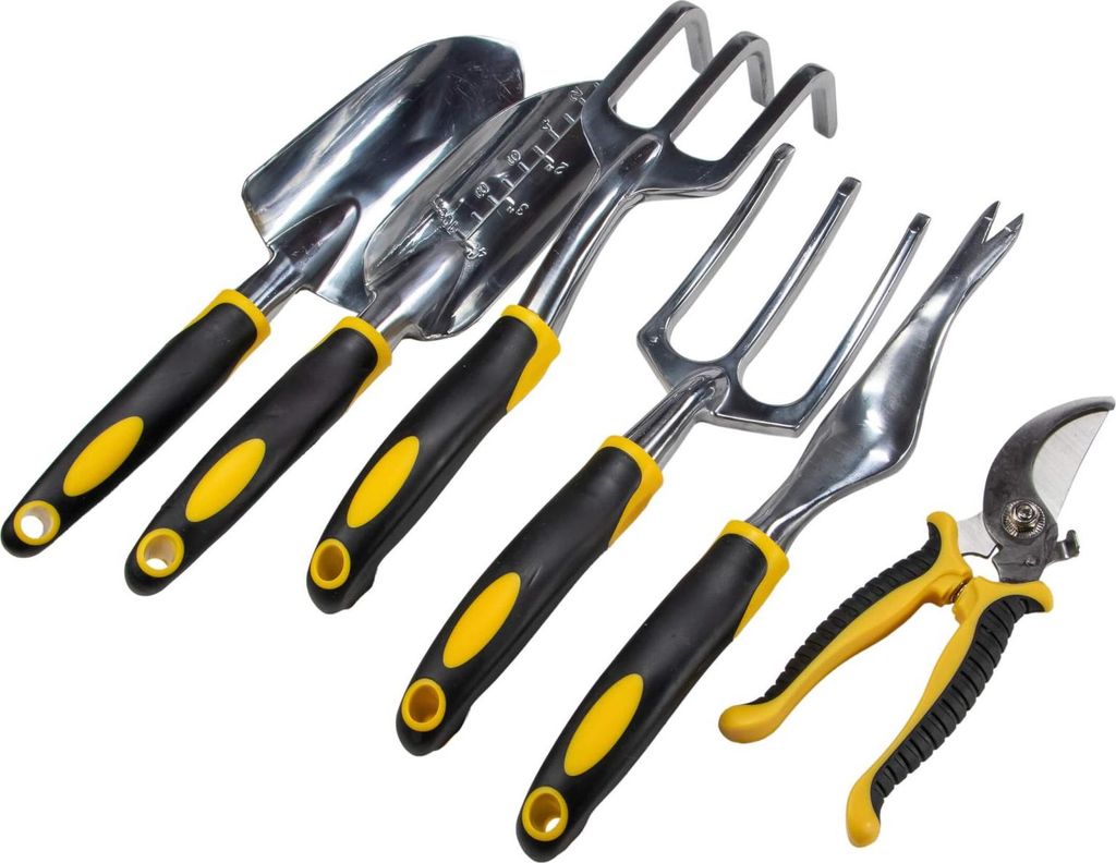 Garten Handwerkzeuge Set 6tlg Schaufel, Kelle, Kultivator, Produktbild 