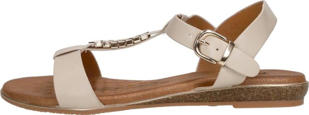 SUB55 Sandalen Plat Sandalen Plat - Beige - Maat 39