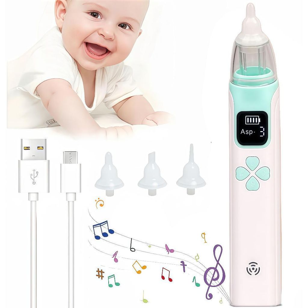 Nasensauger Baby Elektrisch, mit 3 Saugstufen und 3 Produktbild 