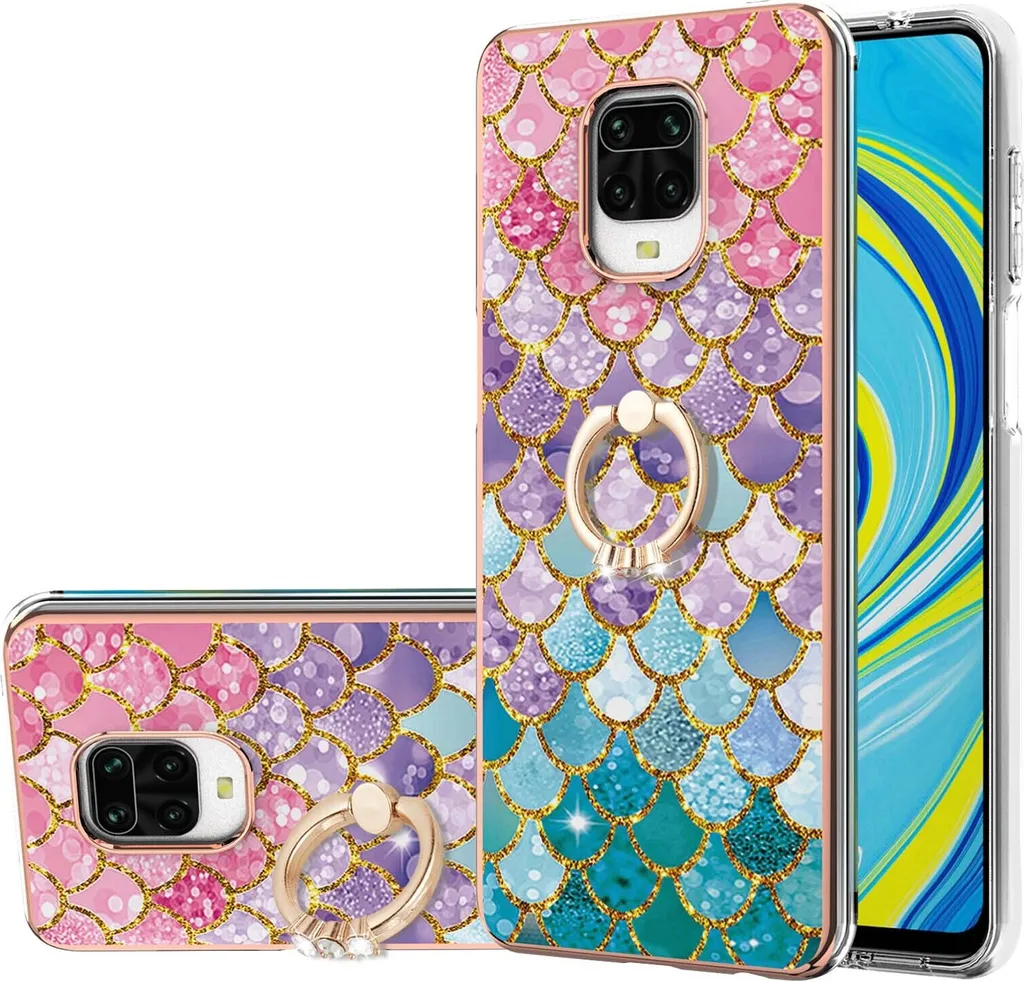 Custodia Protettiva TPU per Xiaomi Redmi Note 9 Pro Max - Supporto Anello