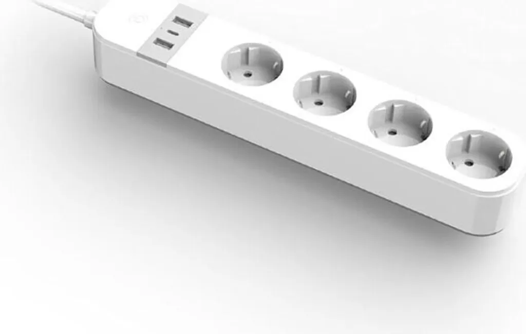 Gembird Smart Home Multiprise Connectée 4 Prises avec USB Charge Blanc