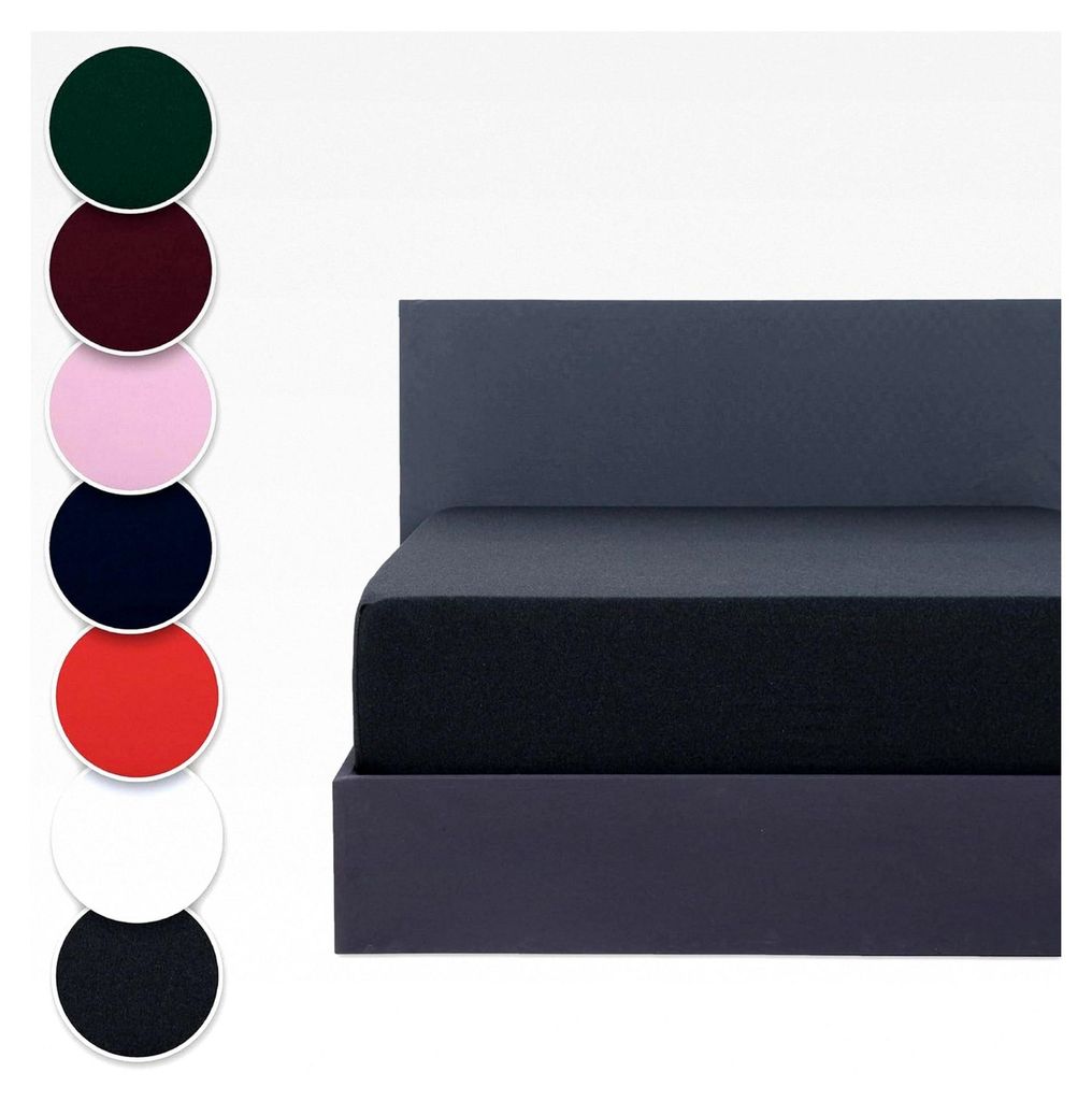 Jersey Spannbettlaken 180x200 cm Anthrazit