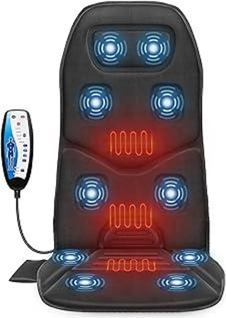Comfier Coprisedile Massaggiante 10 Motori: Sollievo Schiena e Calore