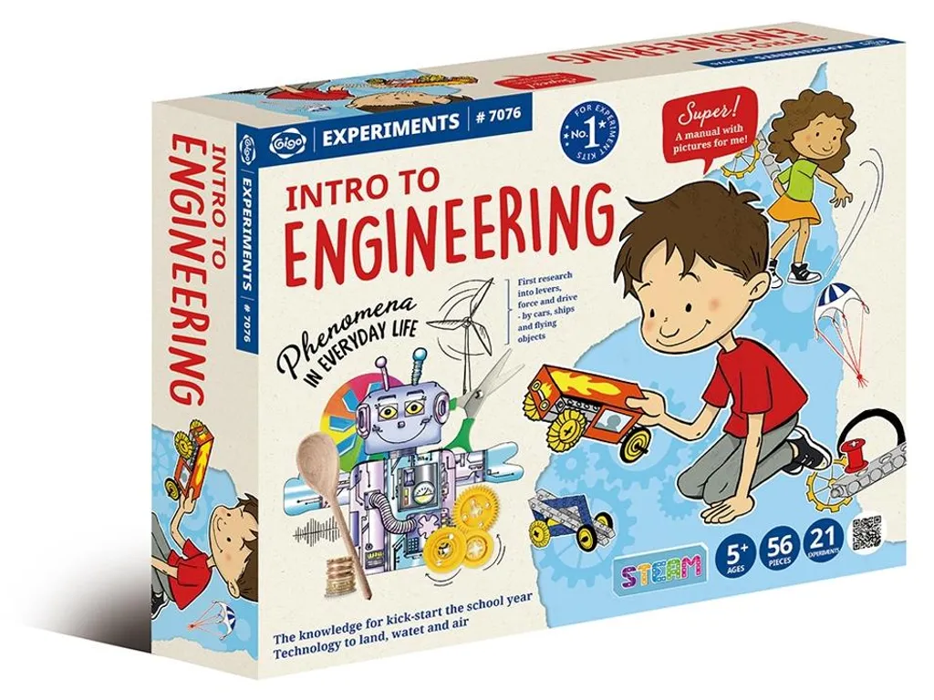 Kit STEM Ingénierie Genius Toy avec 150 Pièces et Manuel Illustré