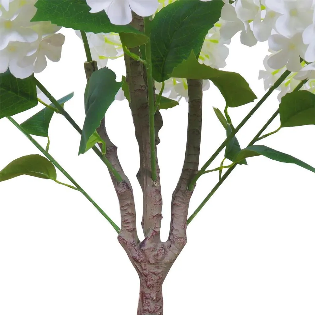 Bonsaï Hortensia Blanc Artificiel 90 cm - Plante de Table pour Balcon - 2