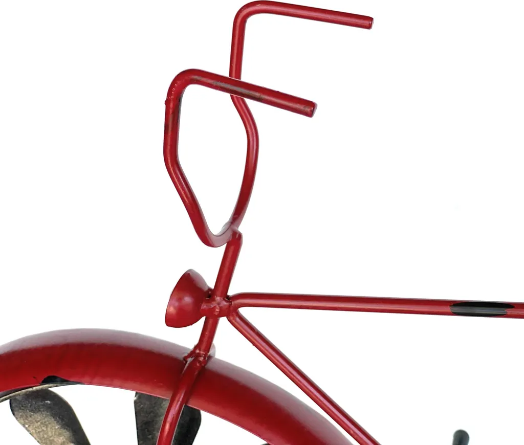 Fiche de sol vélo 160 cm rouge résistant aux intempéries style Shabby