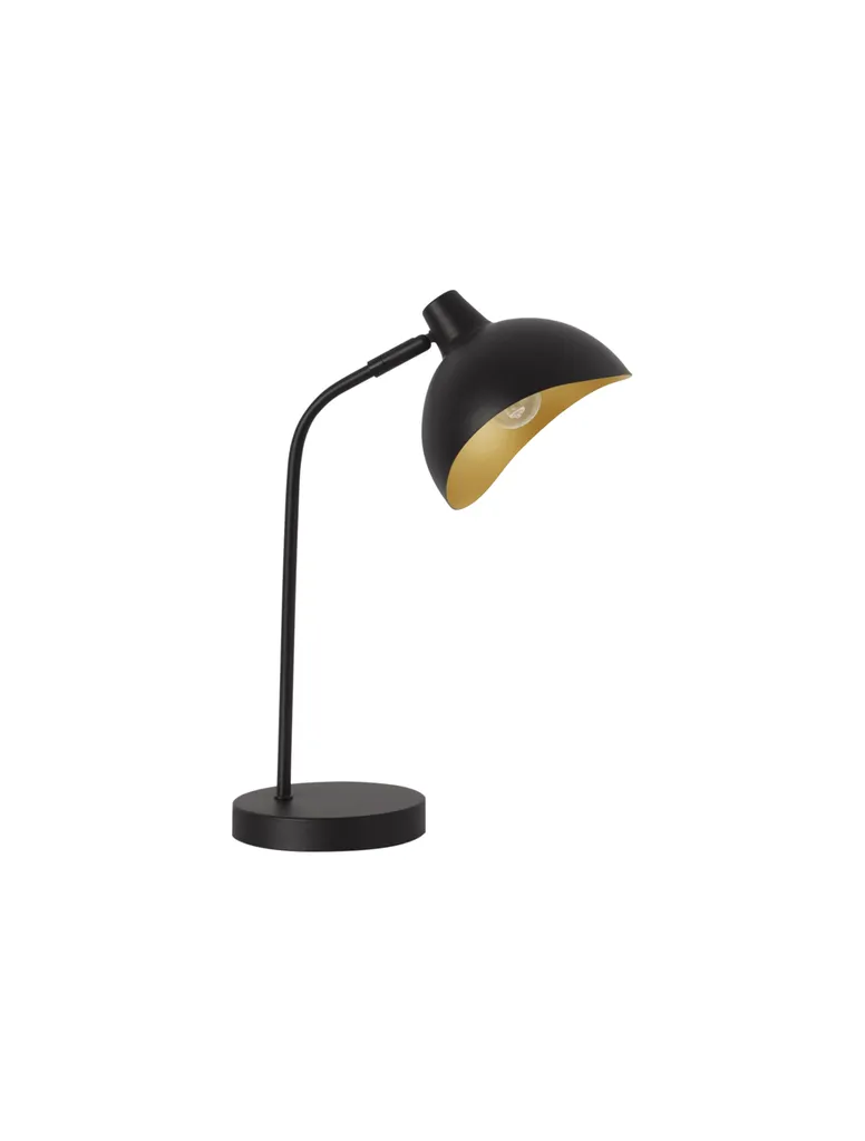 Nova Luce GETI Lampada da Tavolo Orientabile | Design Nero e Oro Opaco - 2