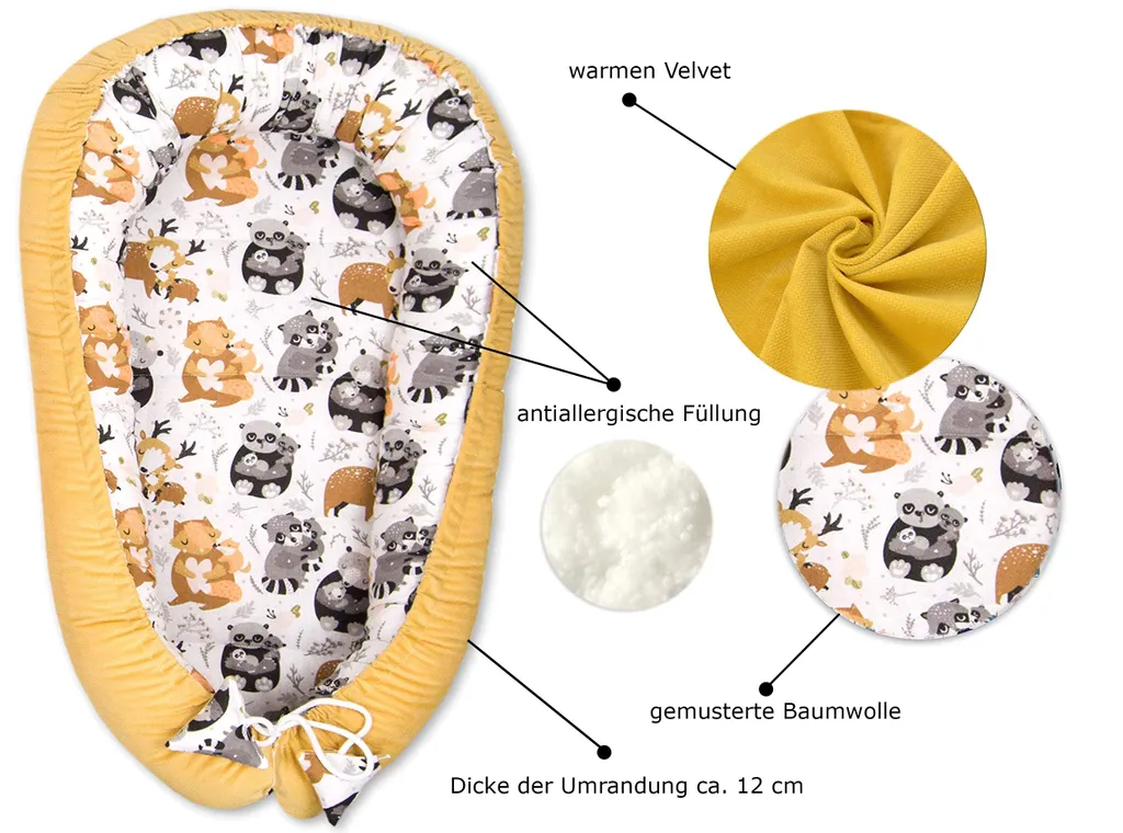 Réducteur de lit bébé anti-stress Ensemble complet 5 pièces PIMKO