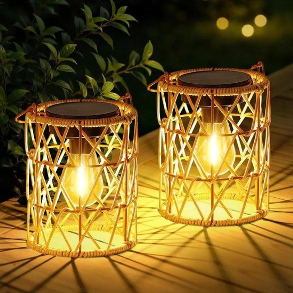 Lanterne solaire pour table et balcon - Éclairage LED décoratif bohème