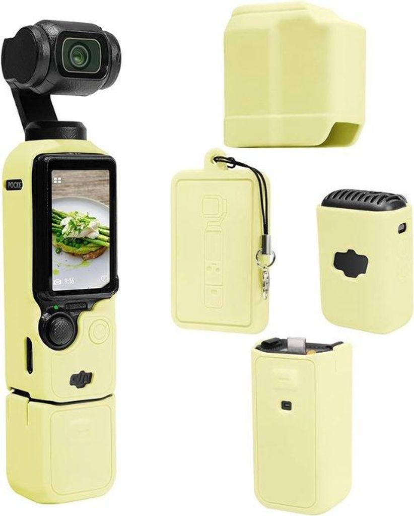 Silikonische hülle für DJI Osmo Pocket 3, schützt vor Kratzer und Stößen, schützt Bildschirm und Mikrofon, leichte und flexible Hülle, passt...