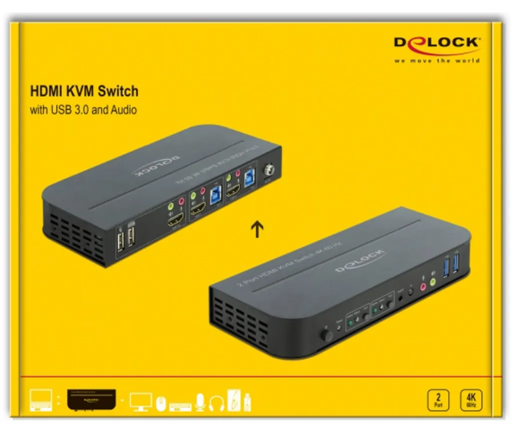 Éliminez les câbles avec ce Switch KVM HDMI 4K USB 3.0 pour 2 PC