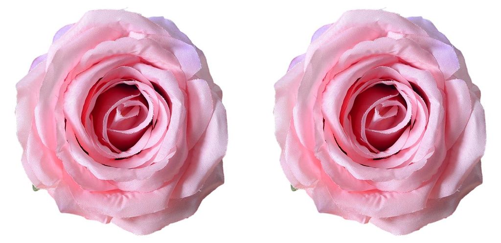 2 realistische künstliche Rosenblütenköpfe aus Kunstseide ohne Stiel für DIY-Bastelarbeiten, Hochzeiten, Babypartys und Tischdekorationen