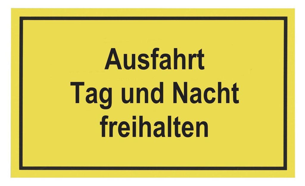 Conmetall Hinweisschild Ausfahrt Tag und Nacht freihalten Produktbild 