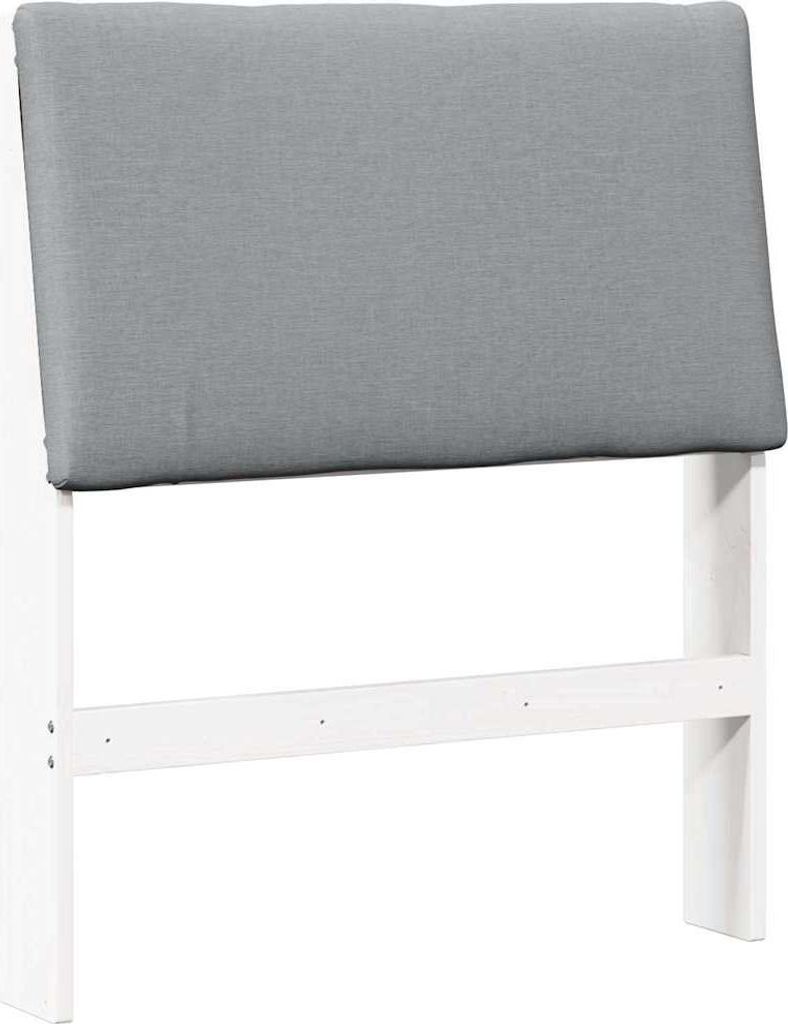 vidaXL Gepolstertes Kopfteil Hellgrau 80 cm Massives Kiefernholz