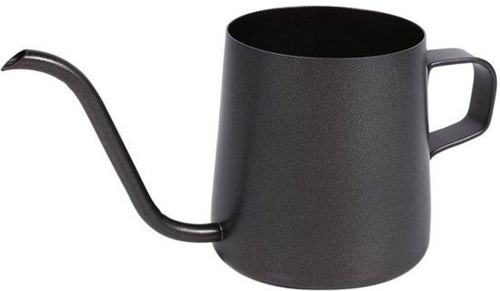 Zwarte Roestvrijstalen Kaffeebecher 250 ml mit langem Hals - Ergonomischer Griff - Perfekte Durchströmung - Schwarz - 250 ml