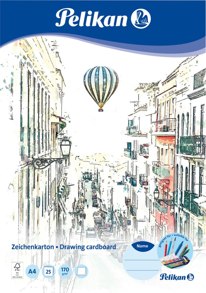 Pelikan Zeichenkarton DIN A4 170g/m2 25 Blatt