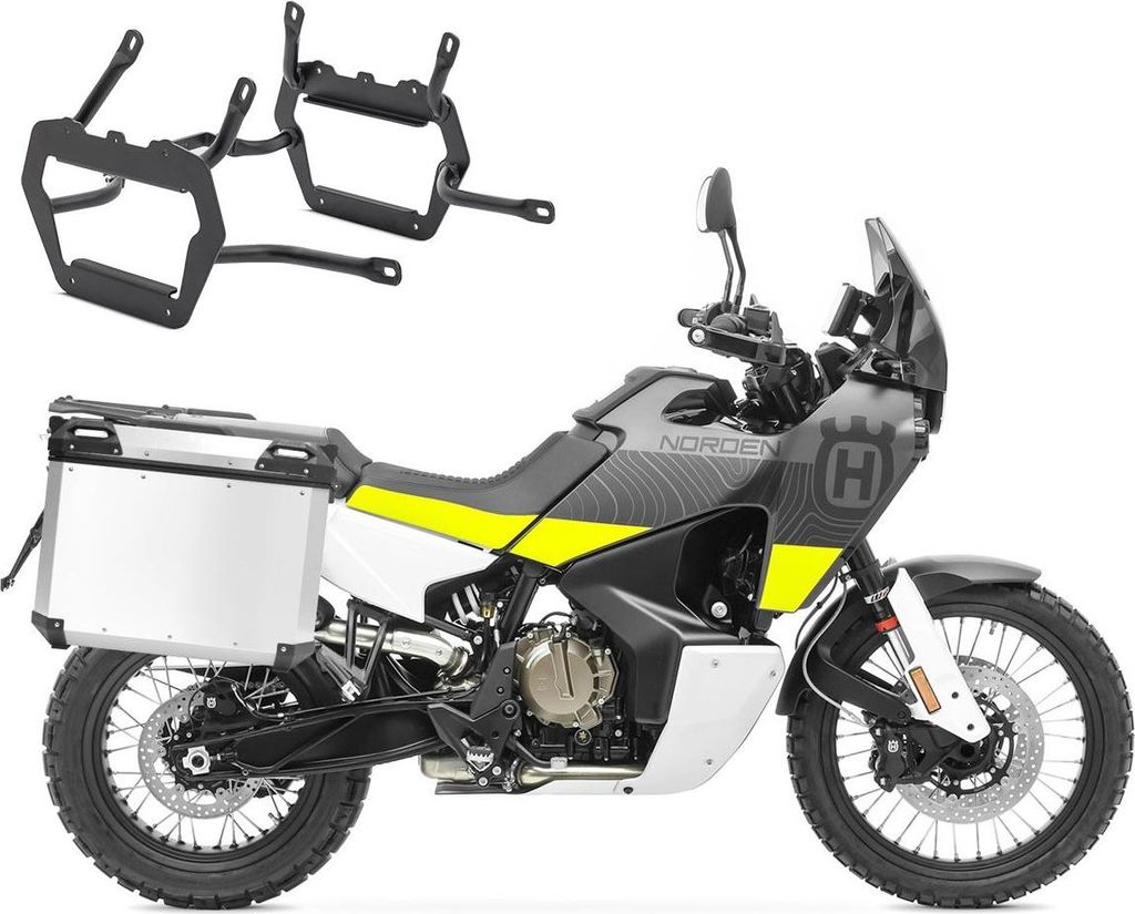 Set Alukoffer 38-48L + Kofferträger passend für Husqvarna Norden 901 2