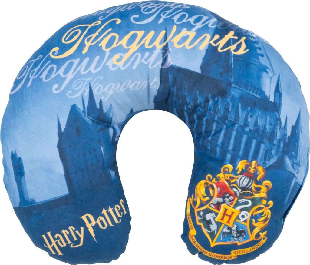 Harry Potter - Hogwarts Reise Nackenkissen bequemes Reisekissen Nackenhörnchen Auto Flugzeug Blau