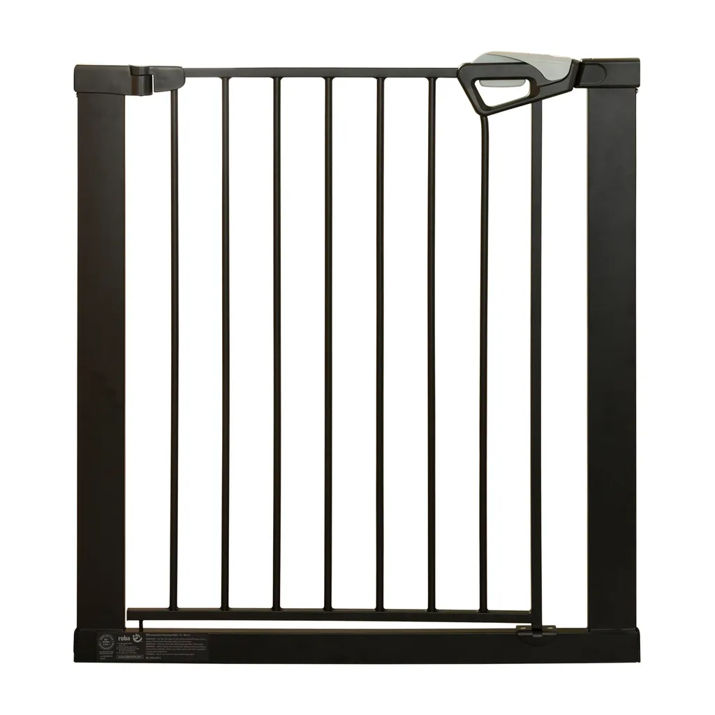 roba easySafe+ Barrière de sécurité porte et escalier métal noir 75-82 cm