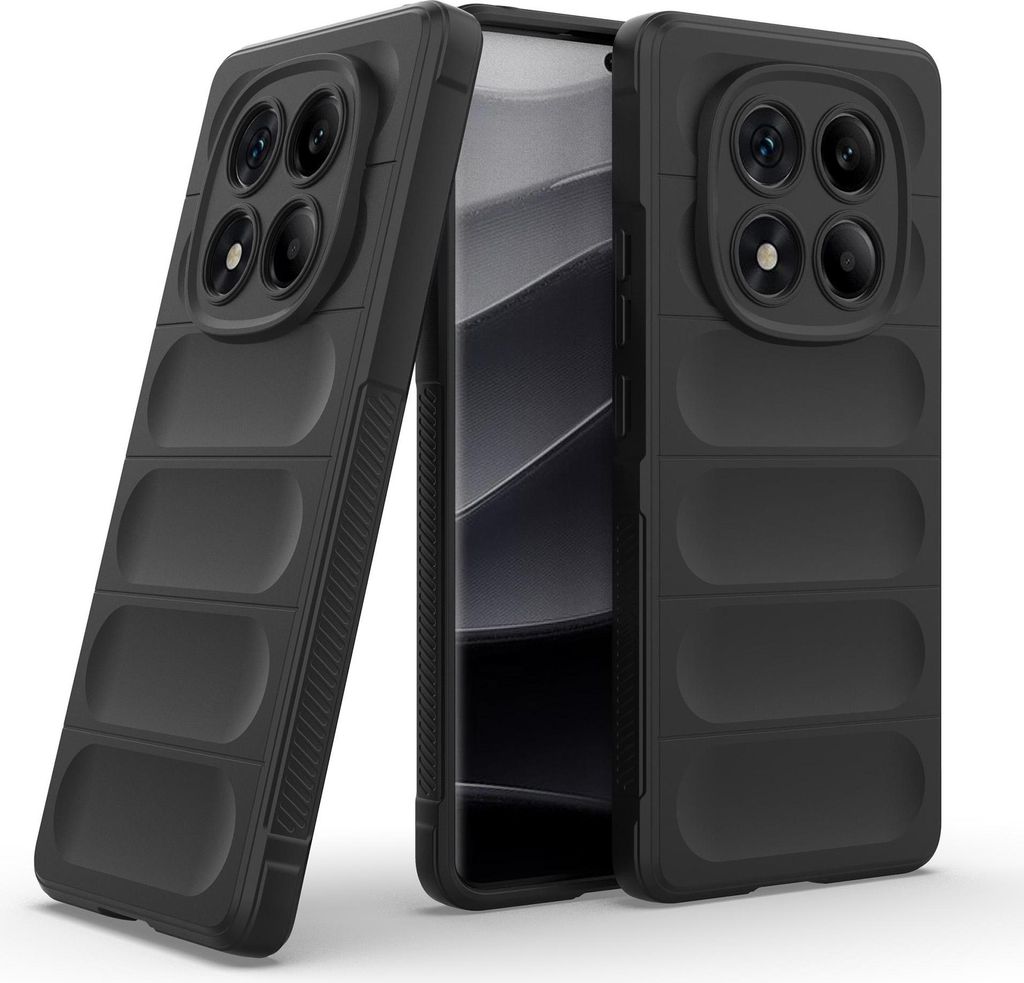 Handy Hülle für Xiaomi Redmi Note 14 Pro Grip Case Cover Schutzhülle Softgrip Farbe: Schwarz