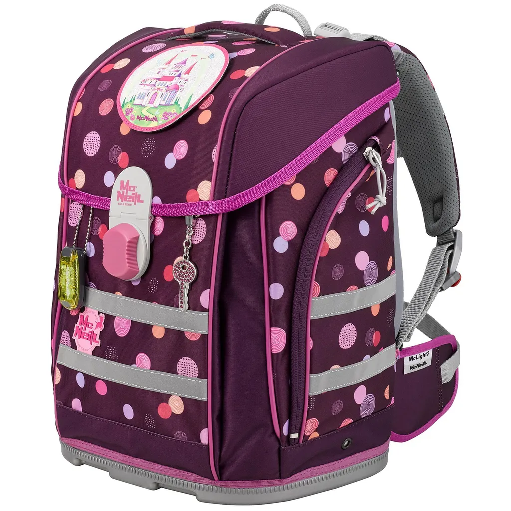 McNeill McLight 2 Set de 6 pièces Cartable ergonomique Ruby framboise