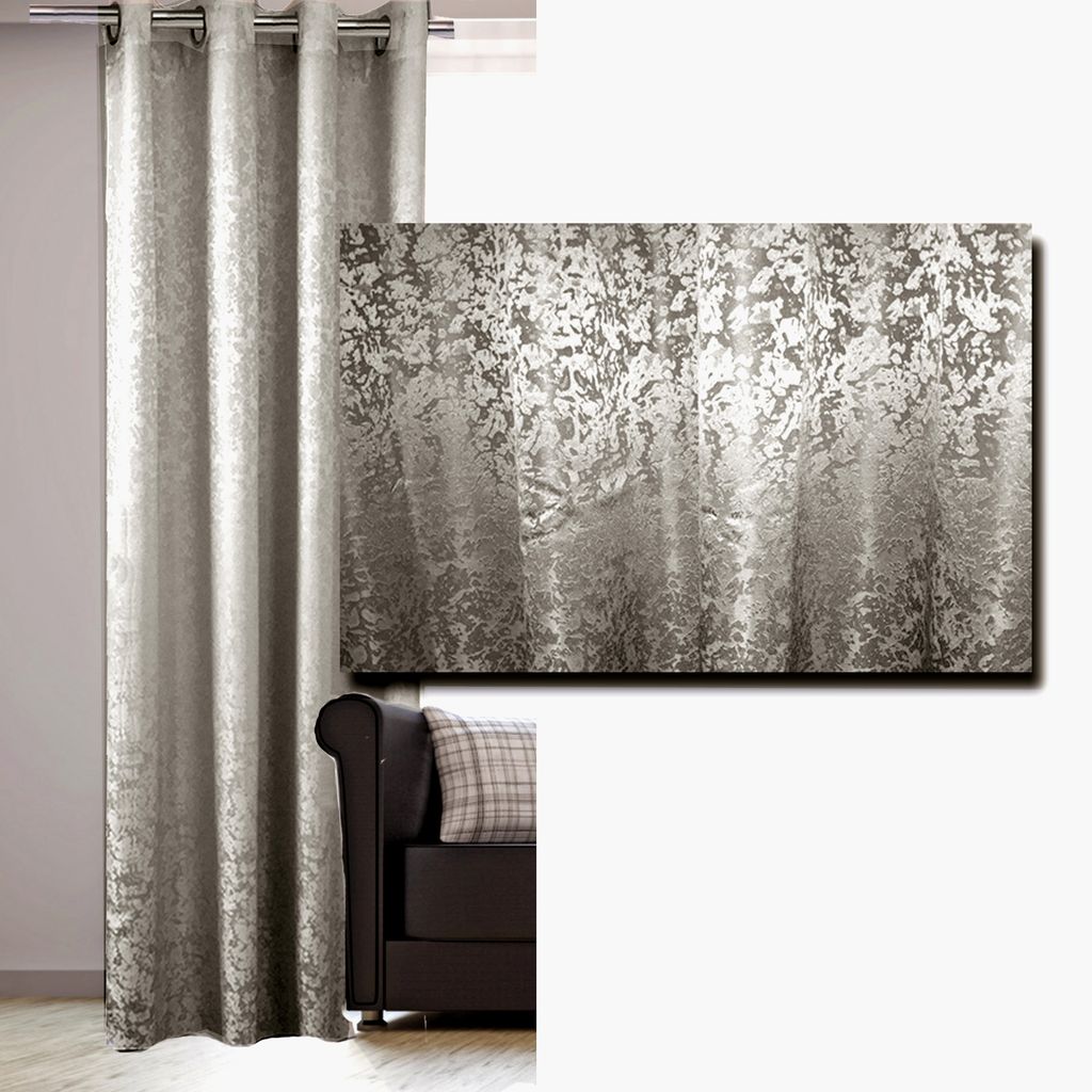 jemidi vorhang blickdicht 140x245cm - gardine mit Ösen anbringung -  Ösenschal dekoschal glanz optik - 100% polyester für wohnzimmer schlafzimmer