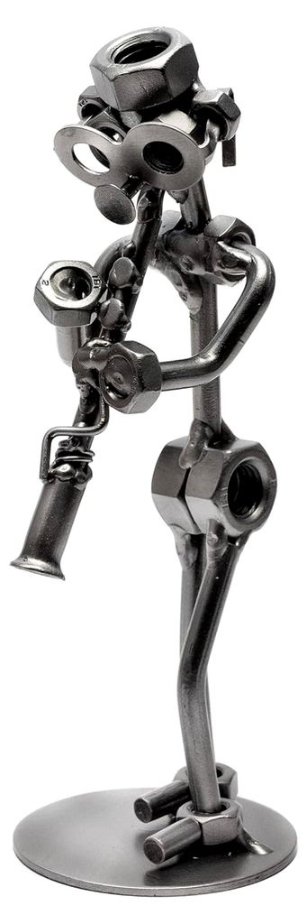 Klarinette Schraubenfigur Musiker-Dekoration 8x6x18 cm
