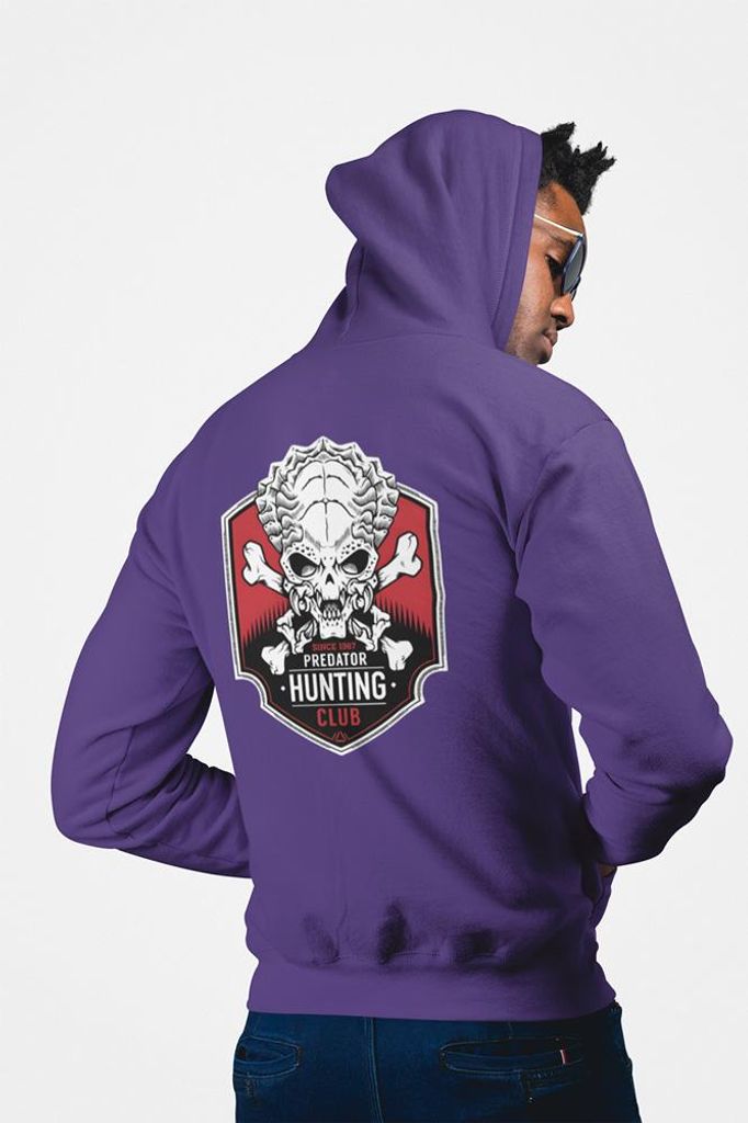 D&B Uni Hoodie ZIPMO00097 Predator Lila-Größe 3XL
