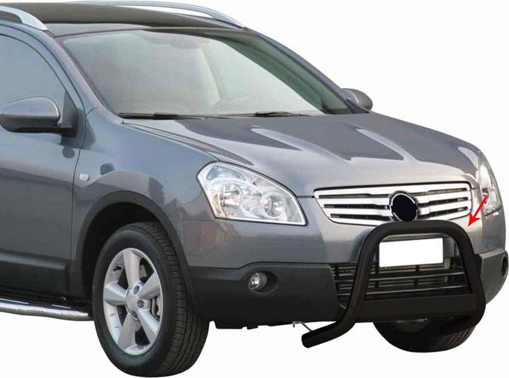 Frontbügel Frontschutzbügel für Nissan Qashqai +2 2008-2013 ø63mm Stahl Schwarz