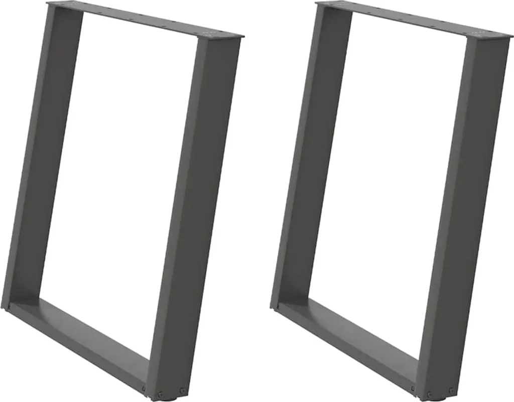 Set 2 Gambe Tavolo SYFAX Acciaio 70x73 cm Antracite | Offerta Online