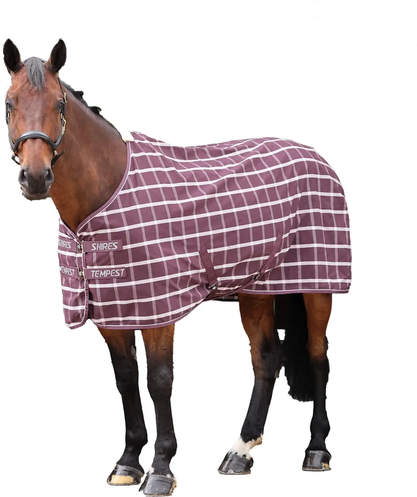 Couverture de Box Tempest pour Cheval - Protection Hiver 152cm Bordeaux