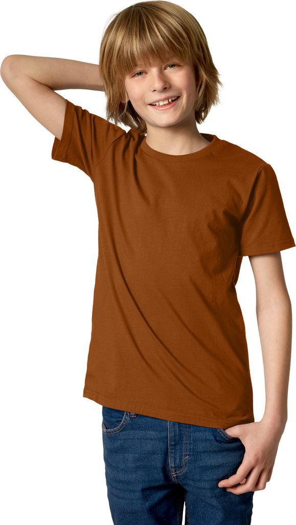 T-Shirt Kinder - braun, 140 (10-12 Jahre)
