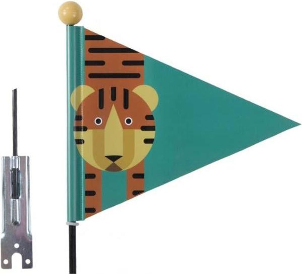Drapeau de sécurité Pexkids vert tigre avec impression Image du produit 