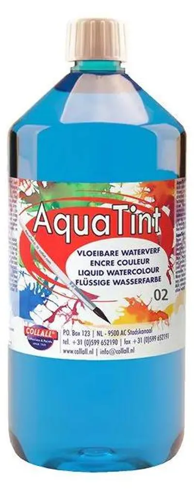 Peinture à l'eau pour enfants Collall bleu clair en flacon de 1 litre