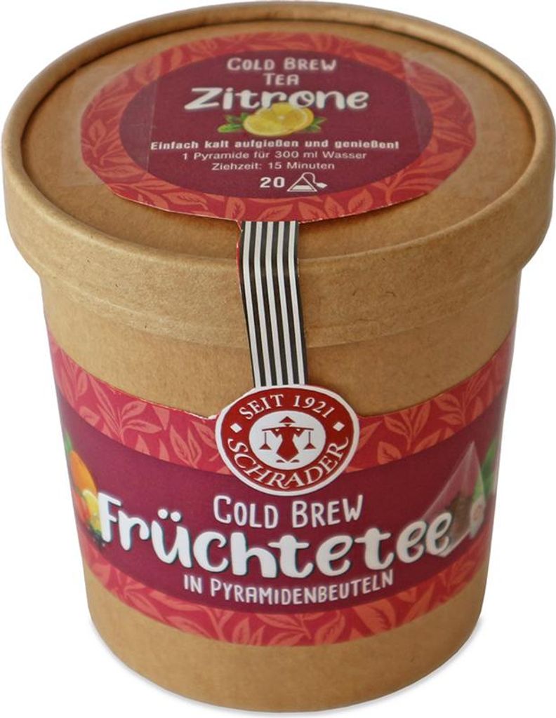 Schrader Cold Brew Früchtetee Zitrone