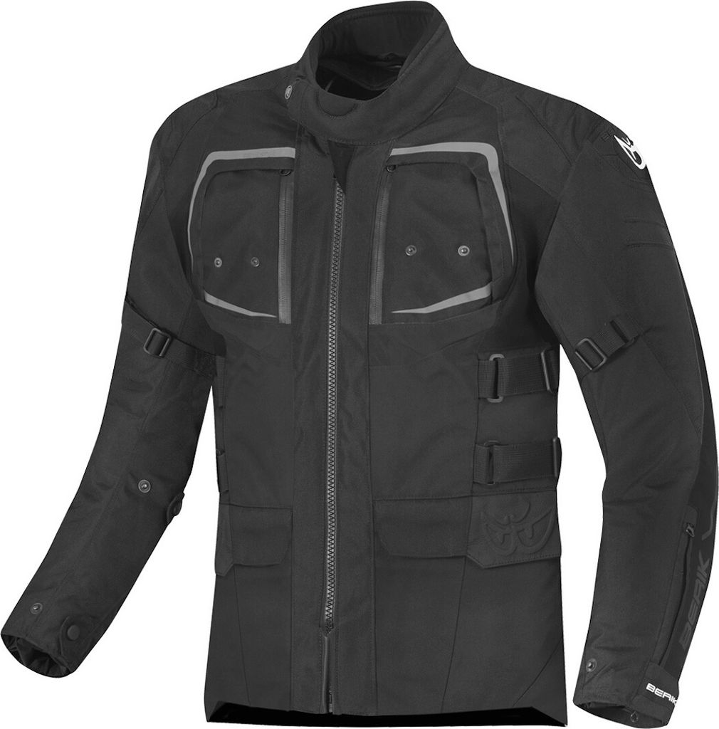 Berik Safari Pro Wasserdichte Motorrad Textiljacke, schwarz, 52