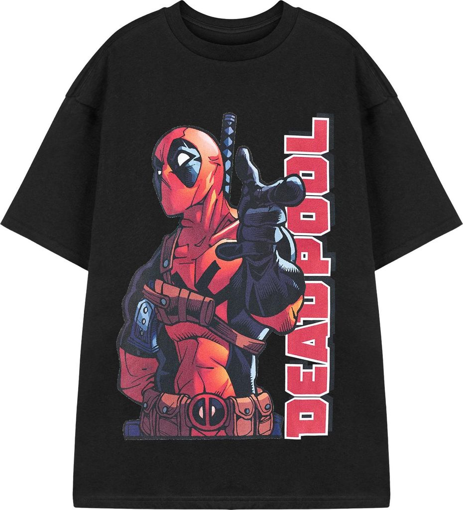 Deadpool - T-Shirt für Herren, kurzärmlig NS9121 (L) (Schwarz)