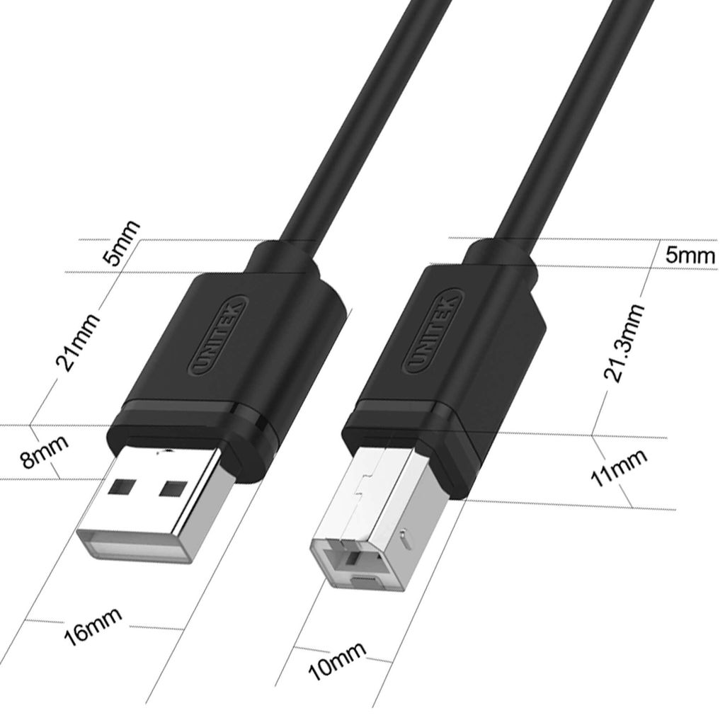 Unitek Usb 2.0 Kábel Am-Bm, 5 M Obrázok produktu 4