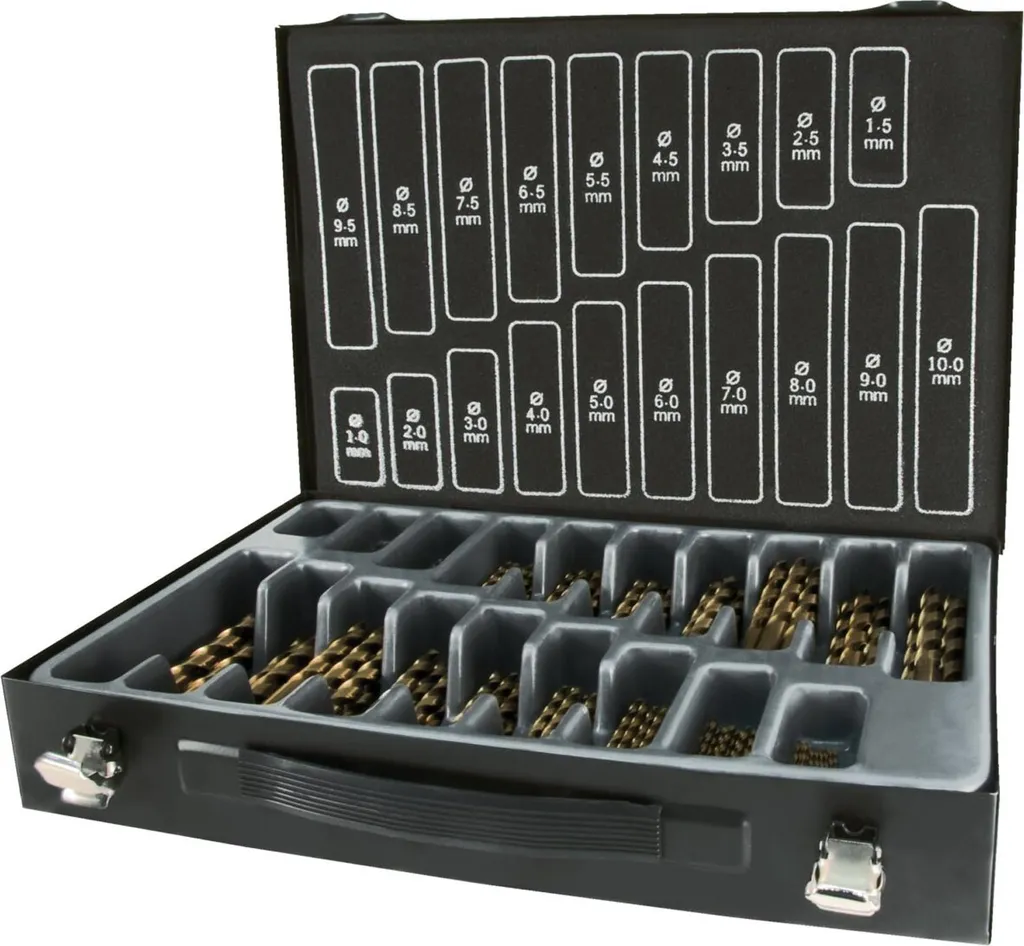 Coffret de forets métaux RUKO 170 pièces en acier HSS pour perçage net