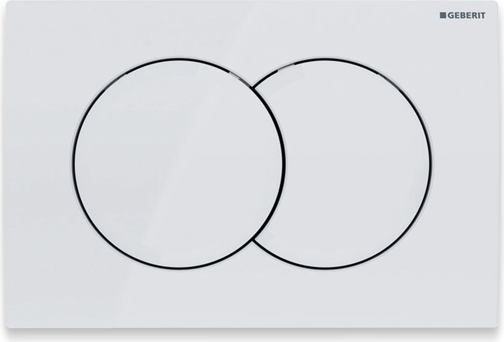 BADLAND Geberit Delta01 Betätigungsplatte Weiß, UP 100, 2-Mengen-Spülung, 115107111